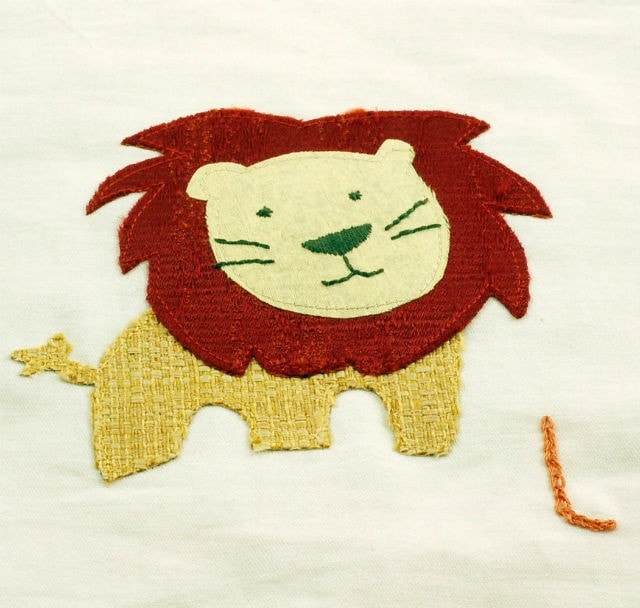 lion fabric book