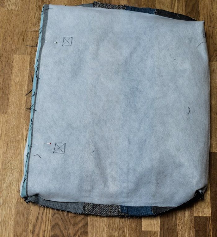 attach bag and lining together
