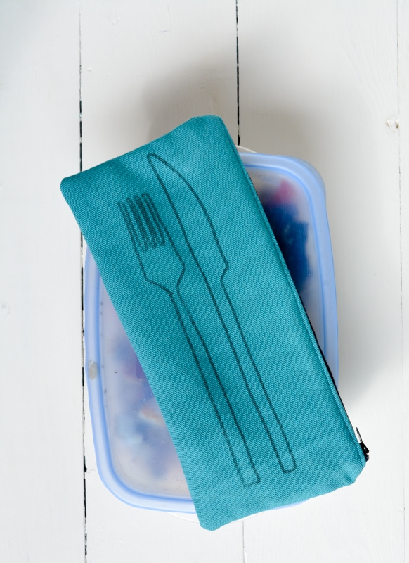 DIY Cutlery bag, Sewing tutorial for zip cutlery bag 