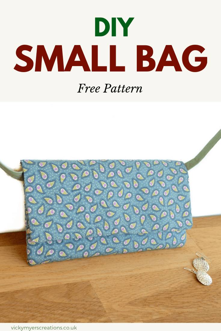 Learn how to sew this small bag, perfect for a night out - it holds keys, wallet an mobile. Have fun sewing up your own cross body bag with a fat quarter. #freebagpattern #bagtutorial