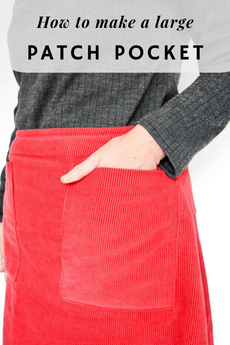 Do you see a garment of clothing, then work out how to sew your own? Learn how to pattern hack a skirt with large pockets. Make your own patch pockets with this easy tutorial #patchpockettutorial #patternhack #patchpocketideas #sewapatchpocket #sew