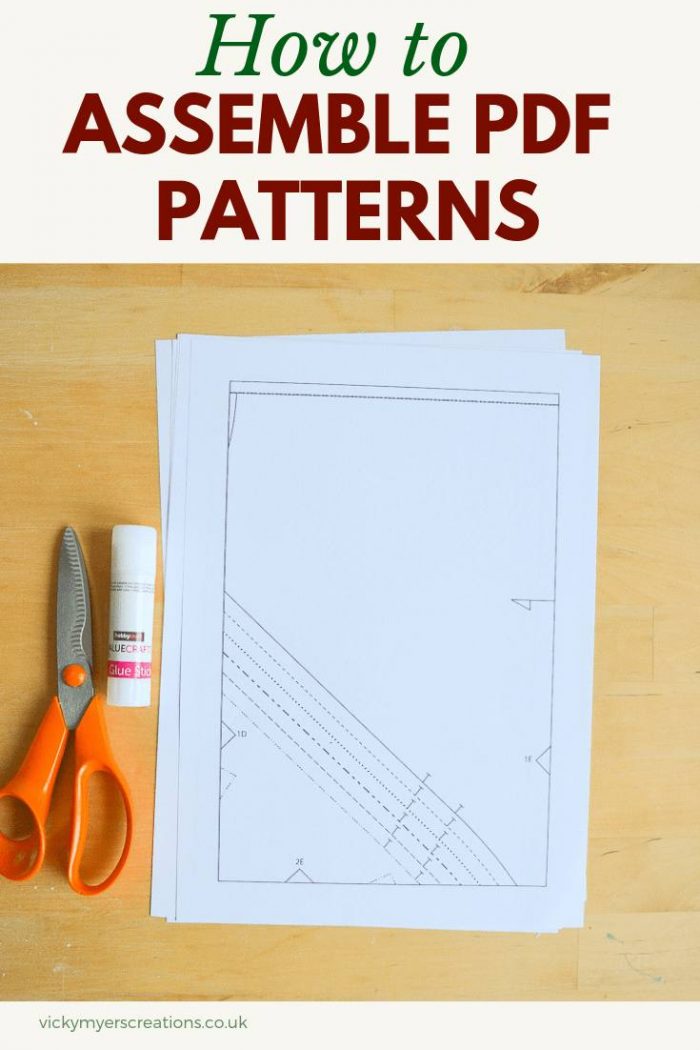 Did you know you can assemble PDF patterns without trimming? Check out my top tips for taping PDF patterns together, including a video tutorial #PDFpatterns