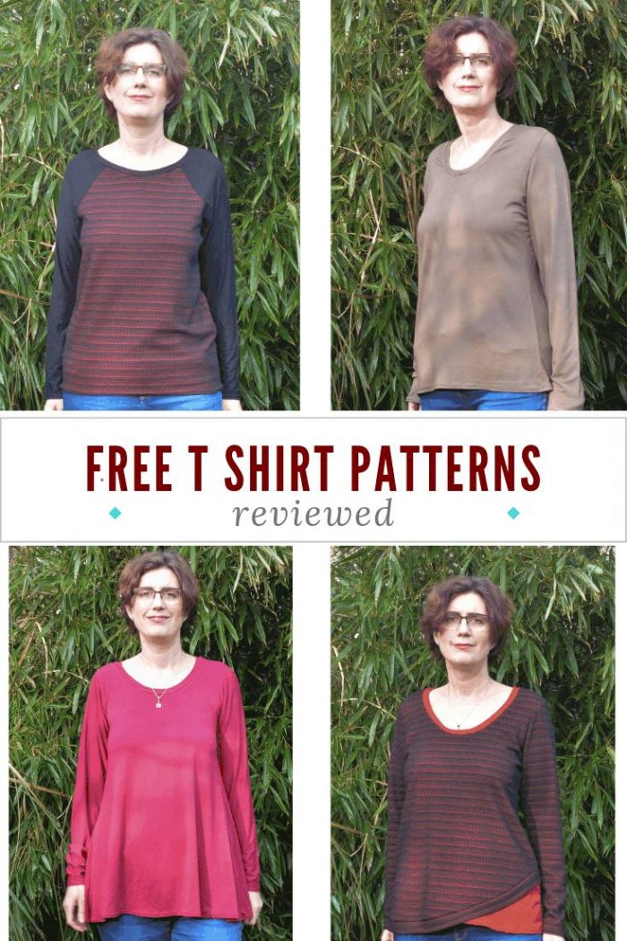 Tried and tested free t shirt patterns, turn your printer on ready for these great free PDF sewing patterns, available in a variety of sizes #TShirtpatterns #sewingpatterns