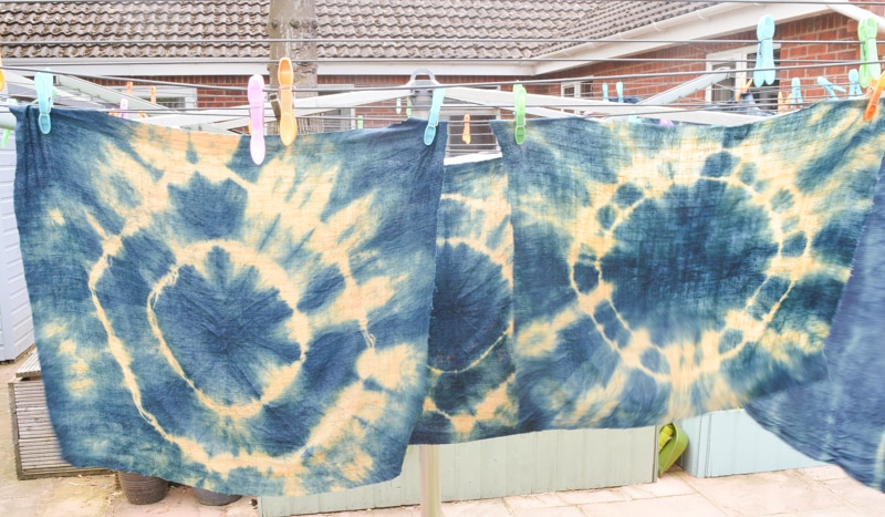 How to sew a table runner - DIY shibori table runner