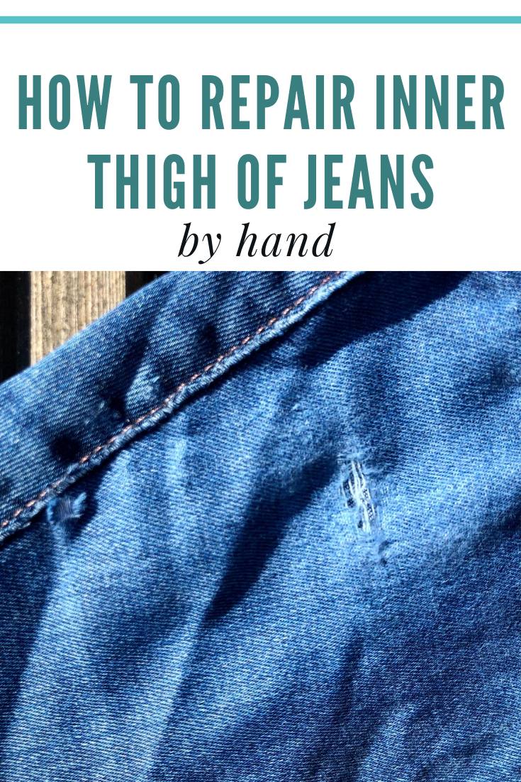 Learn how to repair Jean's by hand, rips and holes. Save your favourite Jean's with this easy inner thigh mend.