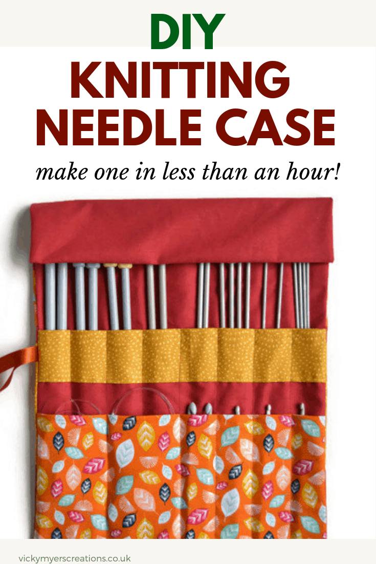 Wondering how to store our knitting needles? learn how to make a knitting needle case following step by step sewing tutorial. DIY knitting needle cases make perfect storage and organizers #knittingneedlecasepattern #sewing