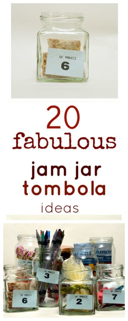 Fun ideas for filling jam jars for fundraising tombolas