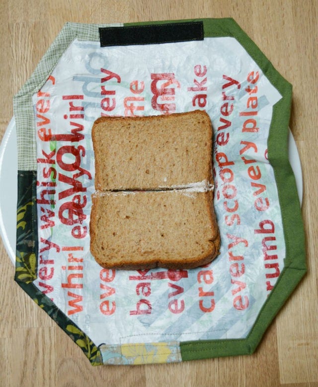 Upcycled sandwich wrapper
