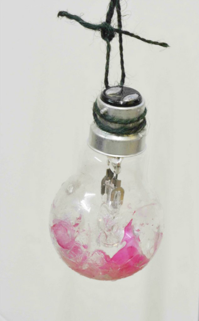 Nail Varnish Upcycled lightbulbs