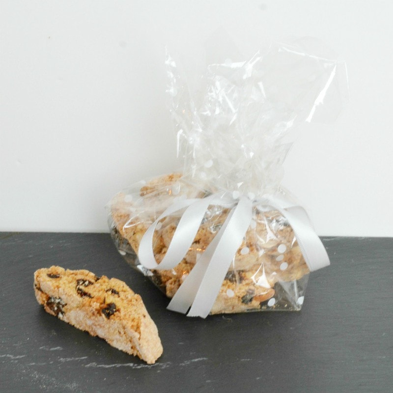 Cellophane wrapping biscotti VickyMyersCreations