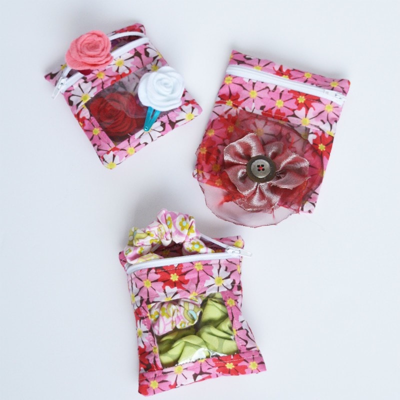 Super cute gft bags with hair accessories, perfect as a gift for teens