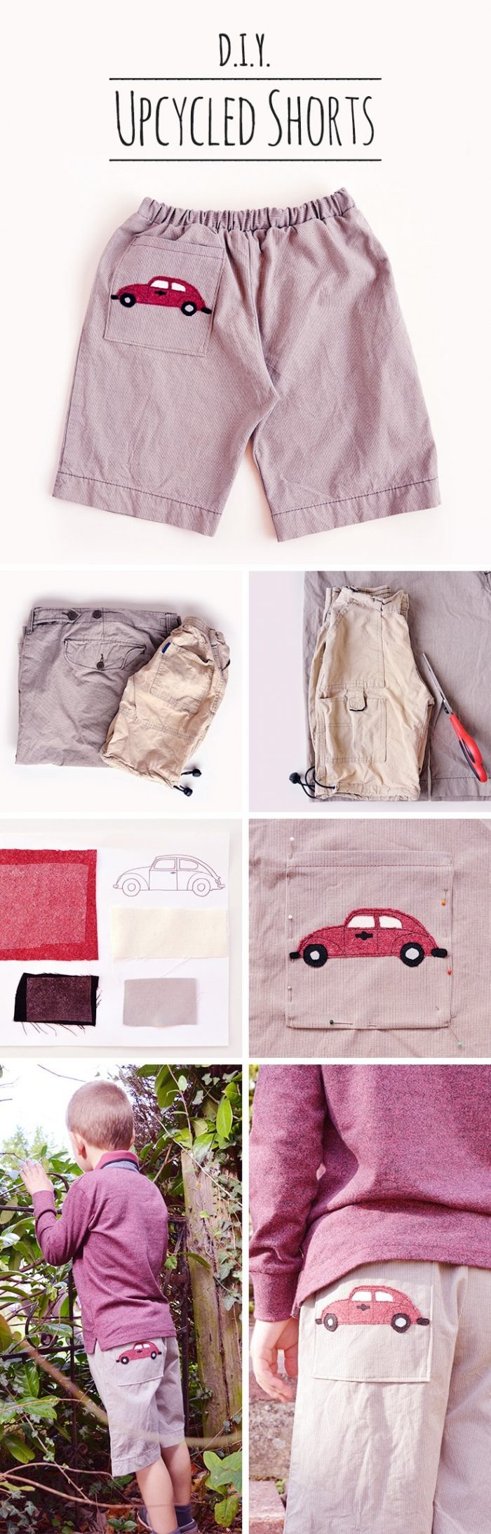 Sew your own beetle shorts, create your own shorts pattern (sponsored by Volkswagen)