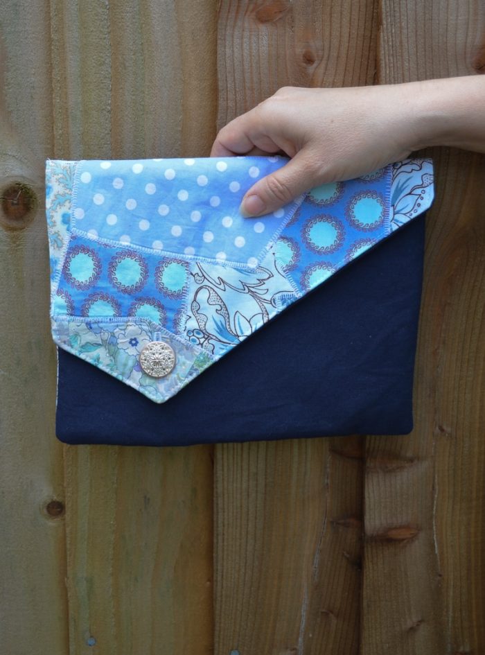 Sew a DIY Clutch Bag tutorial fabric scrap clutch bag