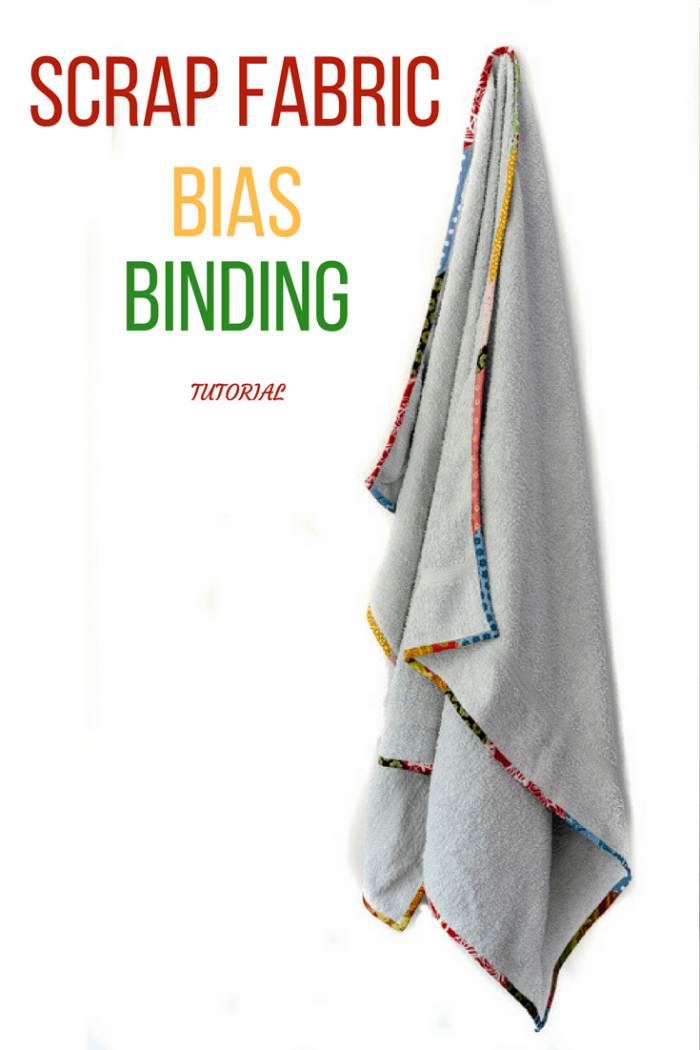 Are your towels looking a little tired, frayed around the edges? Learn how to update them with scrap fabric bias binding. #scrapfabricbiasbinding