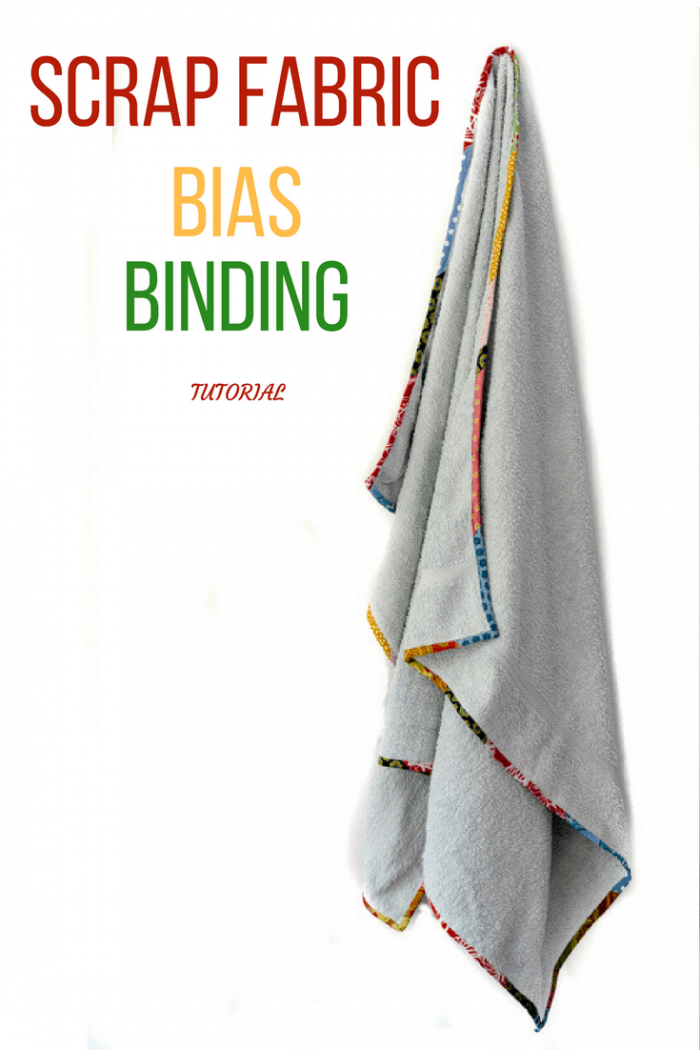 Bath Towel with Scrap Fabric Bias Binding | Clever Sewing Projects To Upcycle Fabric Scraps