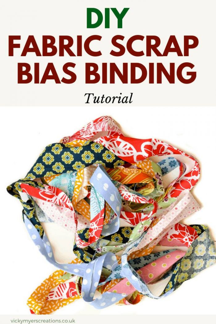 How to make fabric scrap bias binding, DIY fabric bias binding - Tutorial #DIYbiasbinding