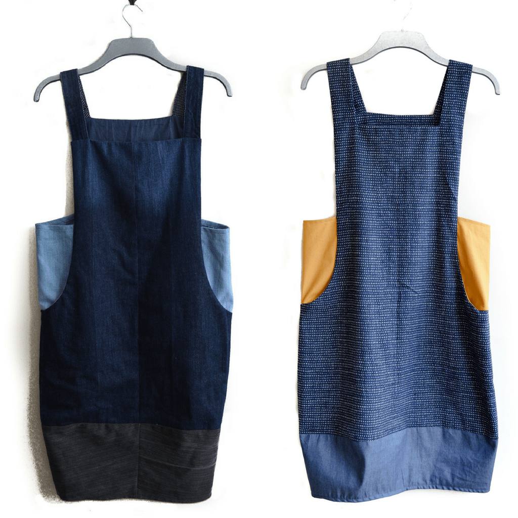 Scoop Pinafore Pattern Review, what can you make with four pairs of jeans?