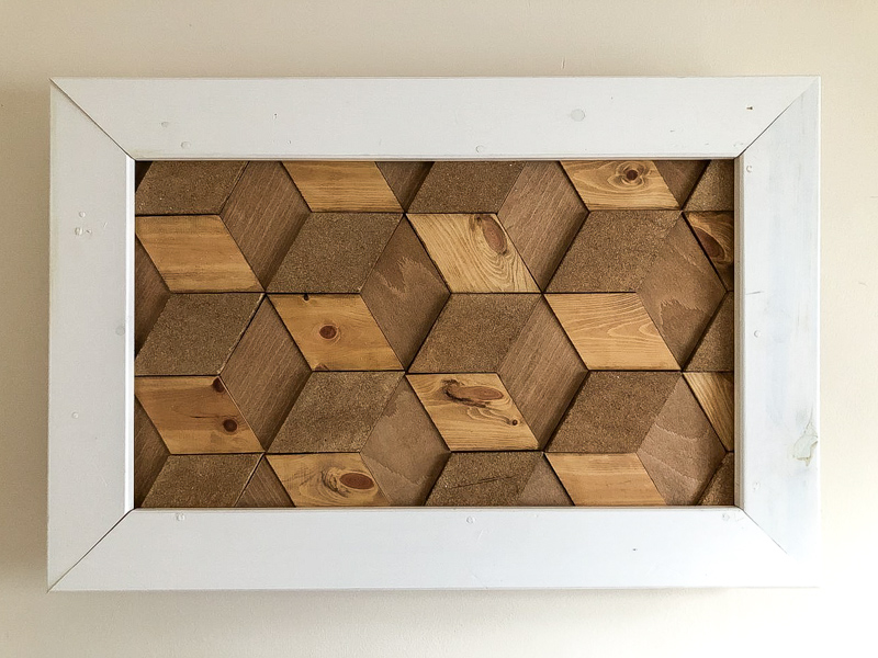 Super easy DIY scrap wood wall art, make the most of offcuts of wood and make a customised piece of wall art